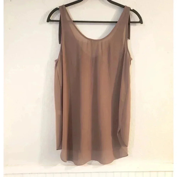 Double Zero Brown Hi low Tank Top - Picture 2 of 6